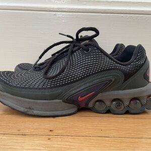 Nike AirMax DN Black and Gray Sneakers with Red Accents